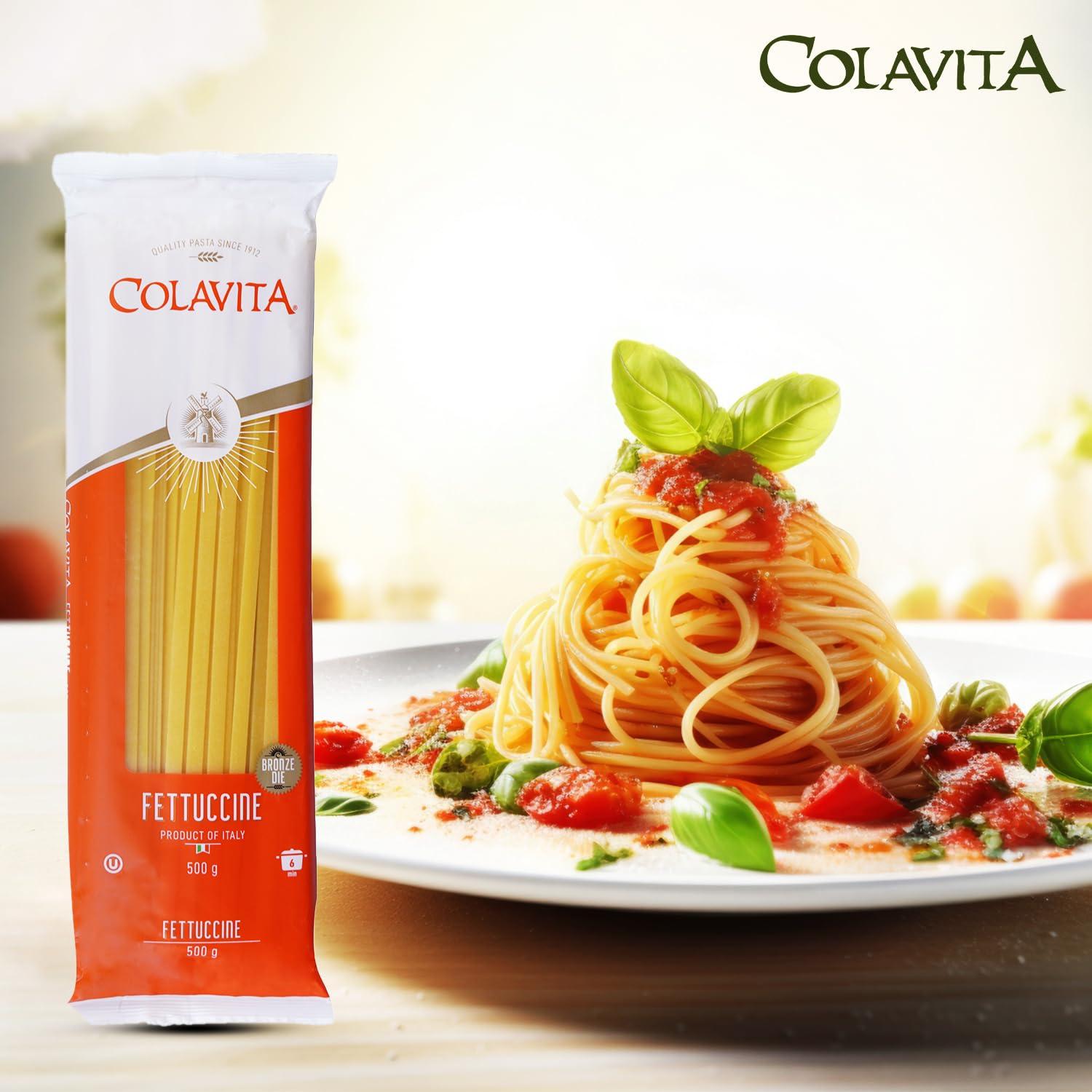 COLAVITA Colavita Fettucine Italian Pasta 500g | Imported from Italy Healthy l Best for Kids | Unique Shape