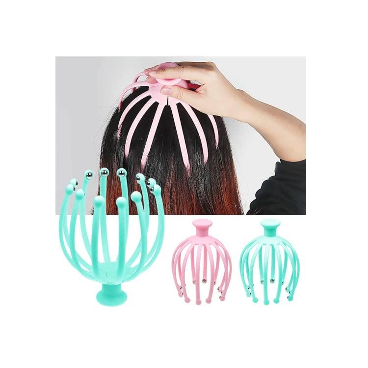 Spefez Spefez Scalp Massage Machine Head Massager Scalp Scratcher 12 Fingers/8 Fingers Rollers Ball Head Scratcher For Head Massage Body Relaxing Hair Massage Combo(MultiColor) (Combo)