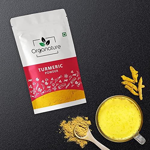 Organature Organature Natural Turmeric Powder | Haldi Powder | High High Curcumin Content Haldi Powder | Immunity Booster (400 Grams)