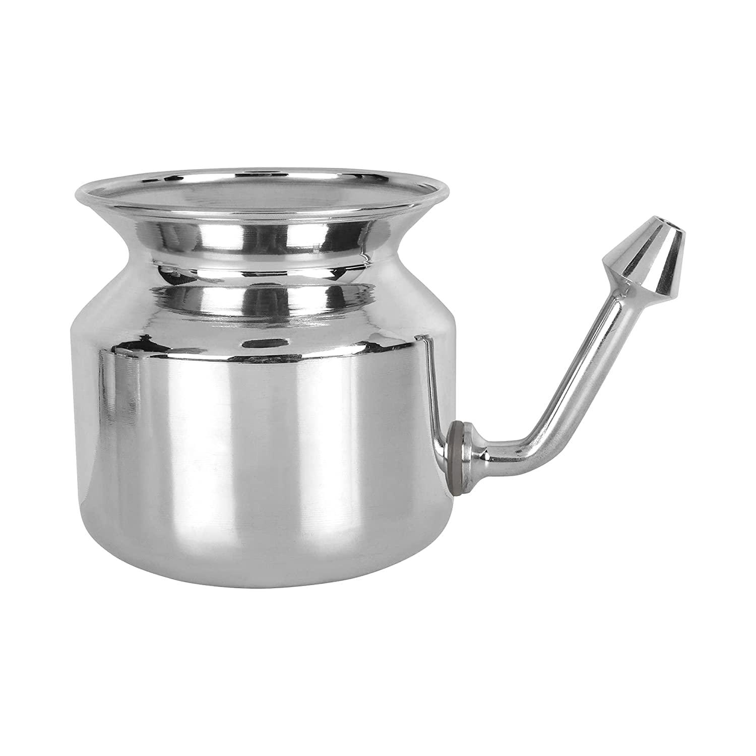Streetup India Streetup India Stainless Steel Jal Neti Pot for Nasal Cleaning, Allergy and Sinus Relief