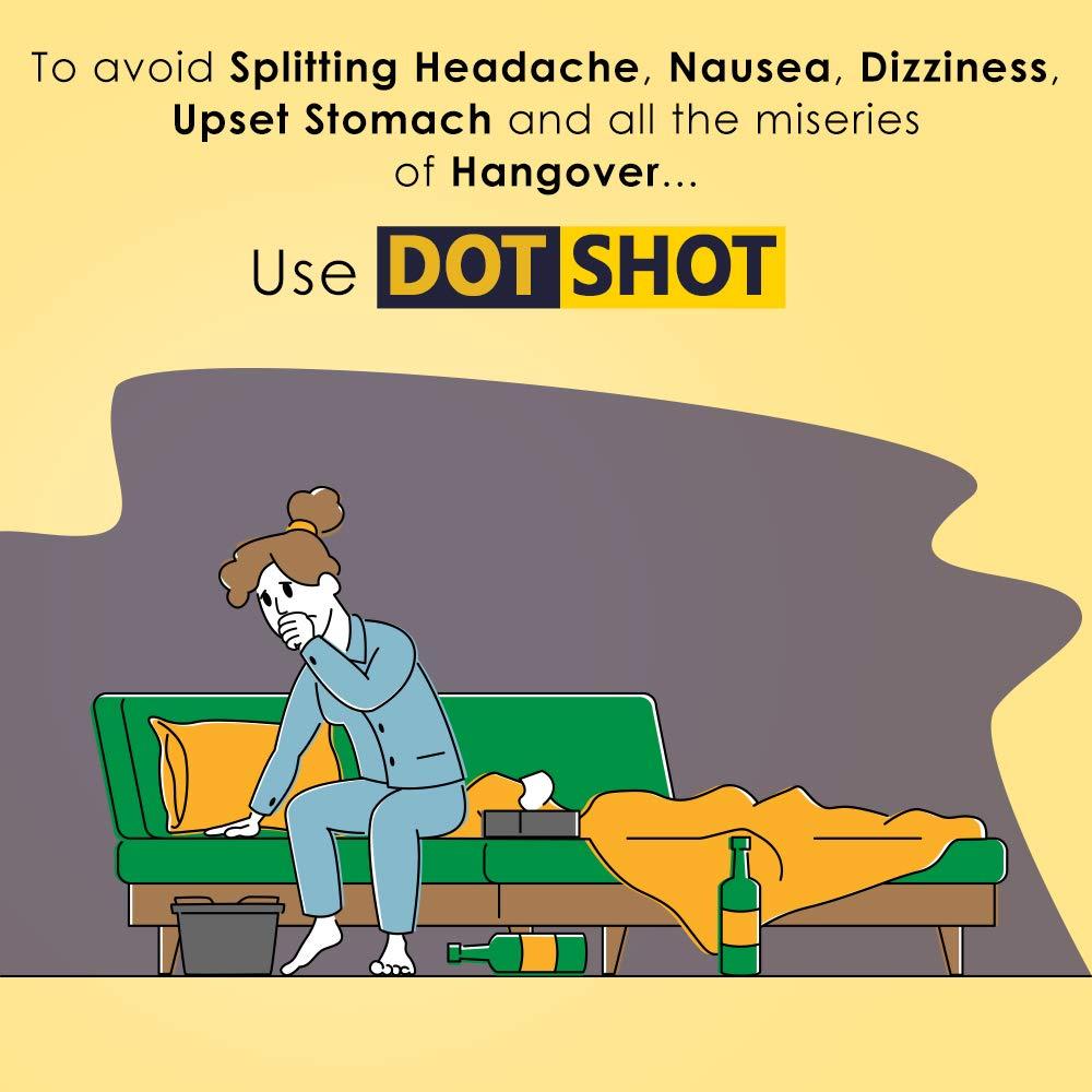 DOT SHOT DOT SHOT - Anti Hangover Drink, Immune booster, Healthy Habit for Detoxed Body with essential electrolytes and Refreshed mornings | Pack of 20
