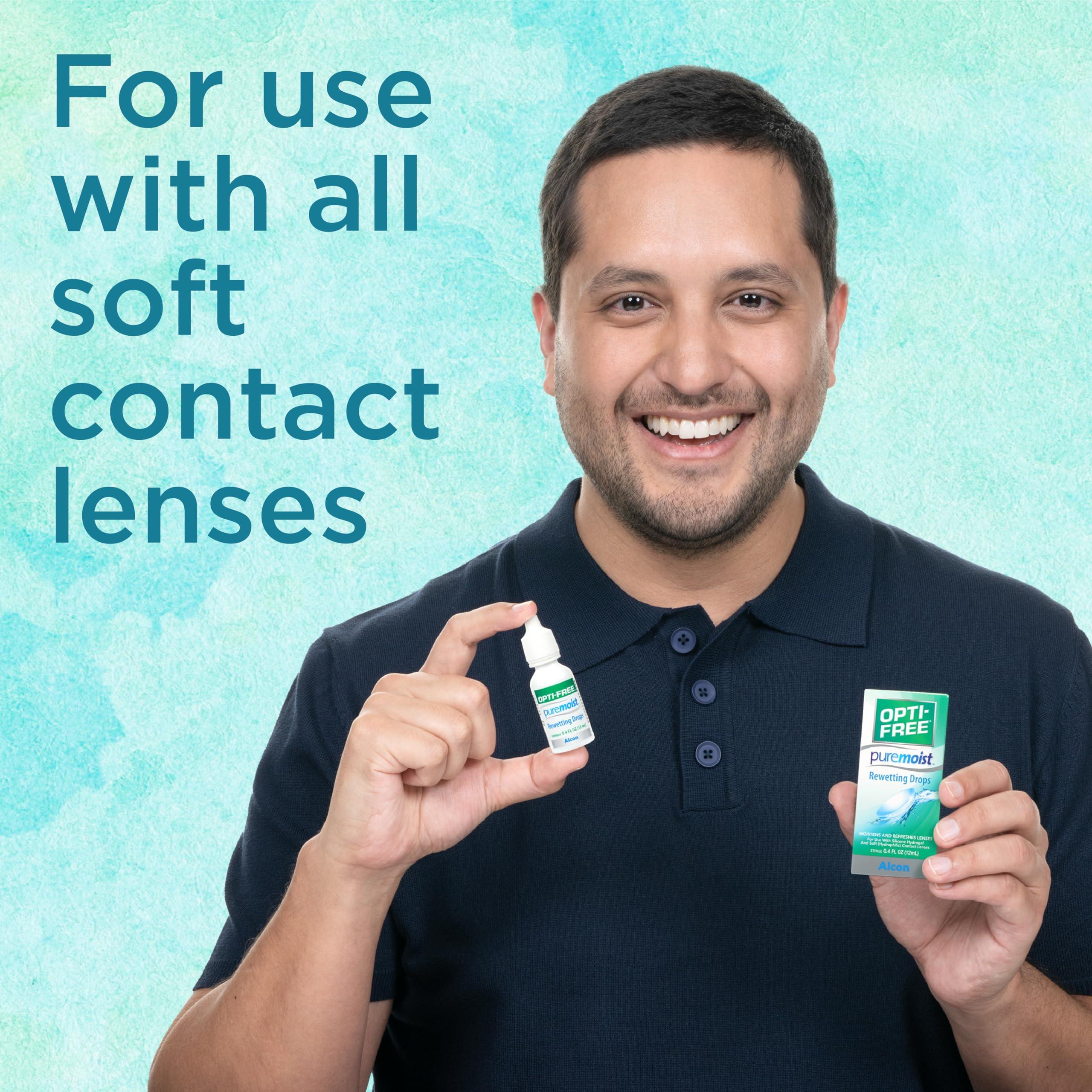 OPTI-FREE Opti-Free Puremoist Rewetting Drops, 12 ml, 0.4 Ounce