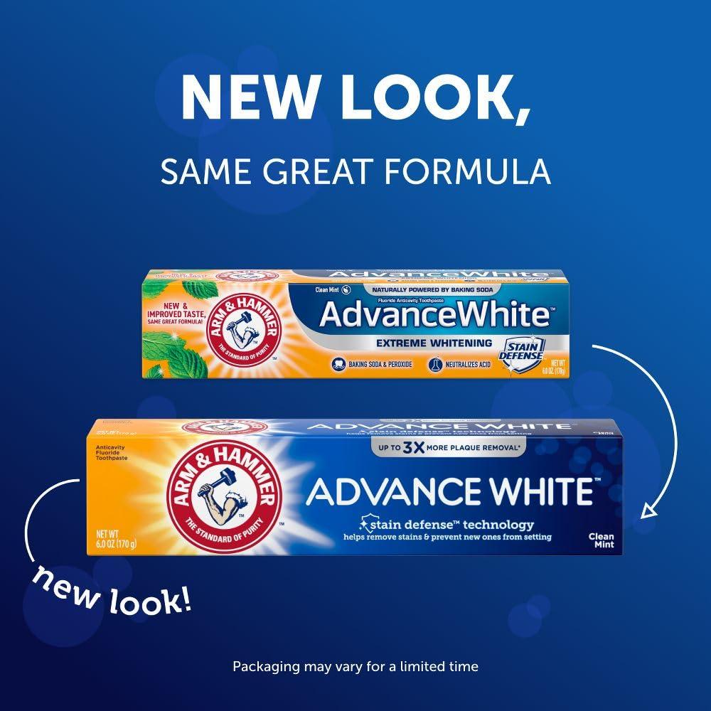 Arm & Hammer ARM & HAMMER Advance White Baking Soda & Peroxide Toothpaste, Extreme Whitening 4.3 oz ( Pack of 6)