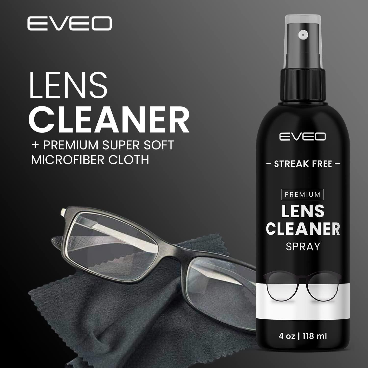 EVEO EVEO Glass and Surface Cleaner Liquid Spray All-Purpose Glass Cleaner for Car, Kitchen and Home Surfaces | Multi Surface Cleaner (4 Piece Set)
