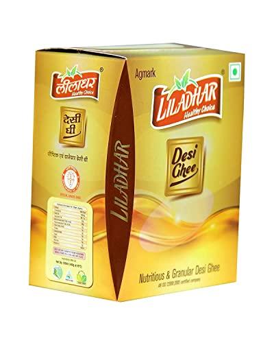 LEELADHAR Liladhar Buffalo Desi Ghee Clarified Butter Danedar Ghee 100% Unadulterated Pure Fresh Desi Ghee Improves Bone Health and Digestion No Added Preservatives Shuddh Ghee (Pack of 2 500 Gr)