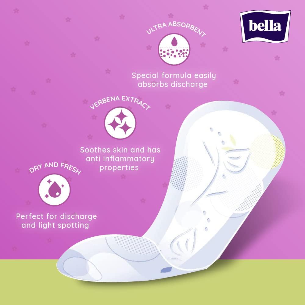 Bella Bella Ultra Drai Sanitary Napkins Extra Large 26 Pcs & Herbs Panty Liners, (Verbena Medium)(Pack Of 60)