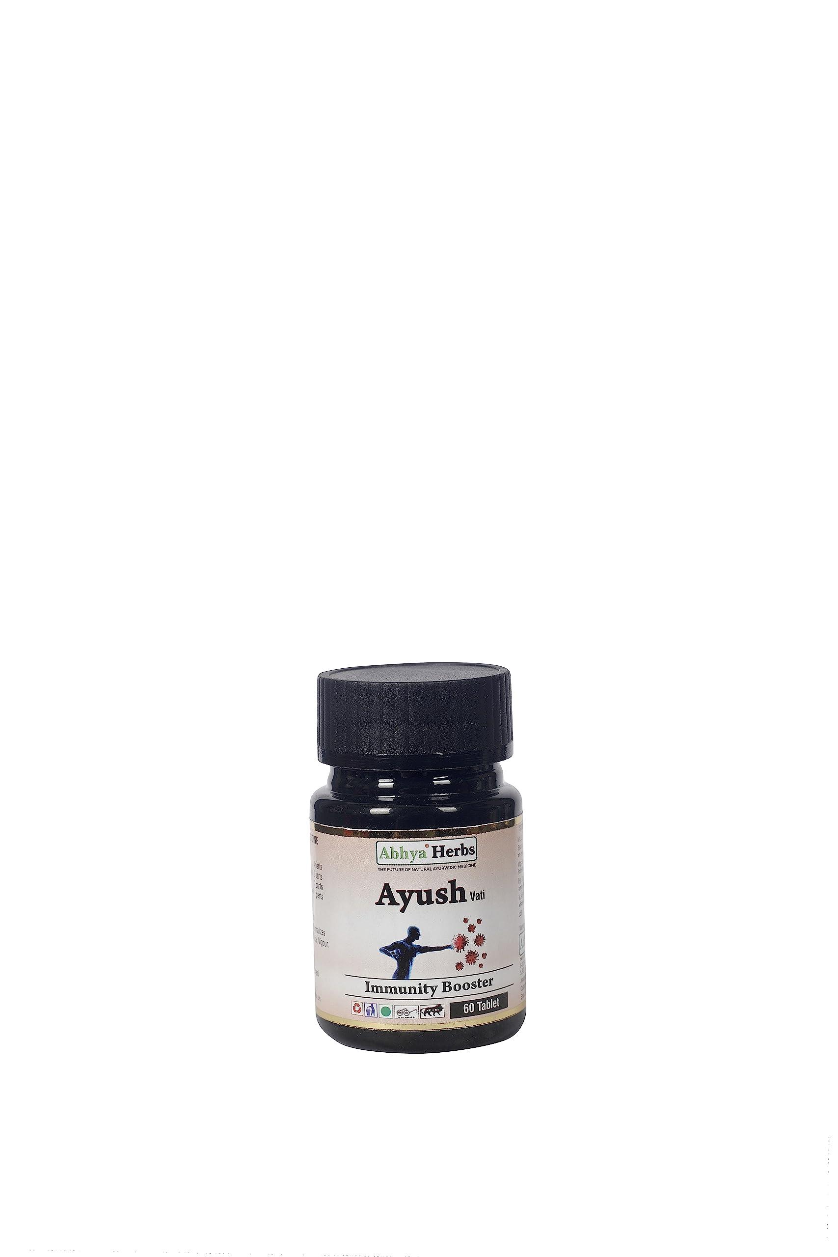 ABHYA HERBS ABHYA HERBS Ayurvedic Ayush Vati Natural Immunity Booster For both Men and Women - 60 Tablets
