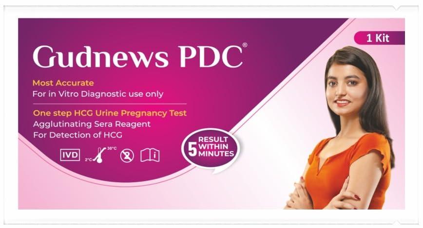 GUDNEWS PDC Gudnews PDC One Step HCG Urine Pregnancy Test Kit Device | Results within 5 Mins (Pack of 1) kits