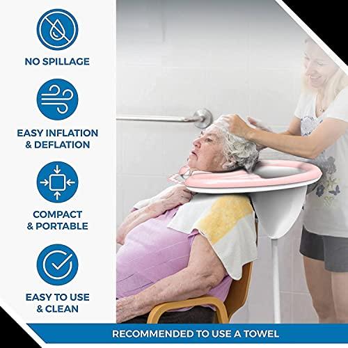 overa Overa Portable Hair Shampoo Basin, Foldable Mobile Shampoo Bowl Hair Washing Sink Rinse Tray,Wash Bowl Household for Pregnant, Elderly