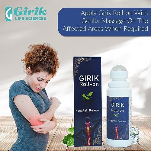 SANDY LIFESCIENCES PVT LTD Girik Roll On Fast Pain Reliever Reduce Joint & Muscle Pain Relief, Back, Knee, Shoulder, Ideal For All Joints Pain.