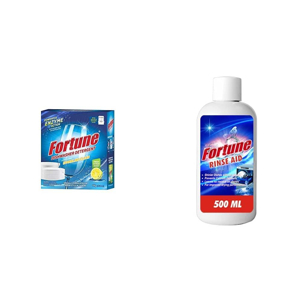 Fortune Fortune Dishwasher Detergent - 1 kg & Fortune Rinse Aid - 500 ml