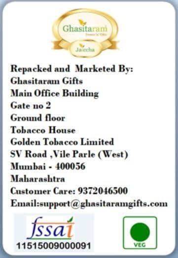 Jaiccha Jaiccha Ghasitaram Rakhi Gift for Brother - Pack of 4 Schezwan Chips 100 GMS in Green Paper Pouch with Rudraksh Rakhi