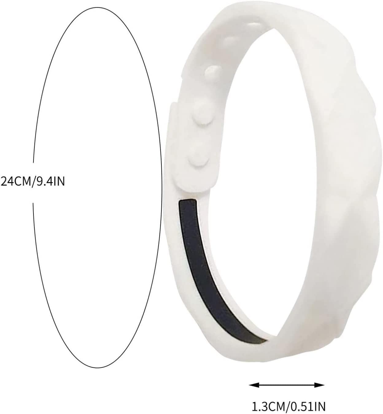 LIU JUN 3PCS Negative Ion Bracelets Redup Far Infrared Wristband, Negative Ion Anti-Static Sports Bracelet, Anti-Static Bracelet Negative Ion Silica Gel Balance Energy Sports Bracelet Lymph Drainage Magnetic Bracelet, no gemstone