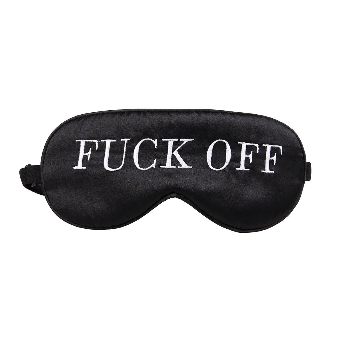 NMM Global Fuck Off, Medium: Nmm Global 100% Mulberry Silk Sleep Mask, Natural Sleeping Mask For Men & Women, Super Soft Eye Mask For Sleeping With Free Ear Plugs(Fuck Off)