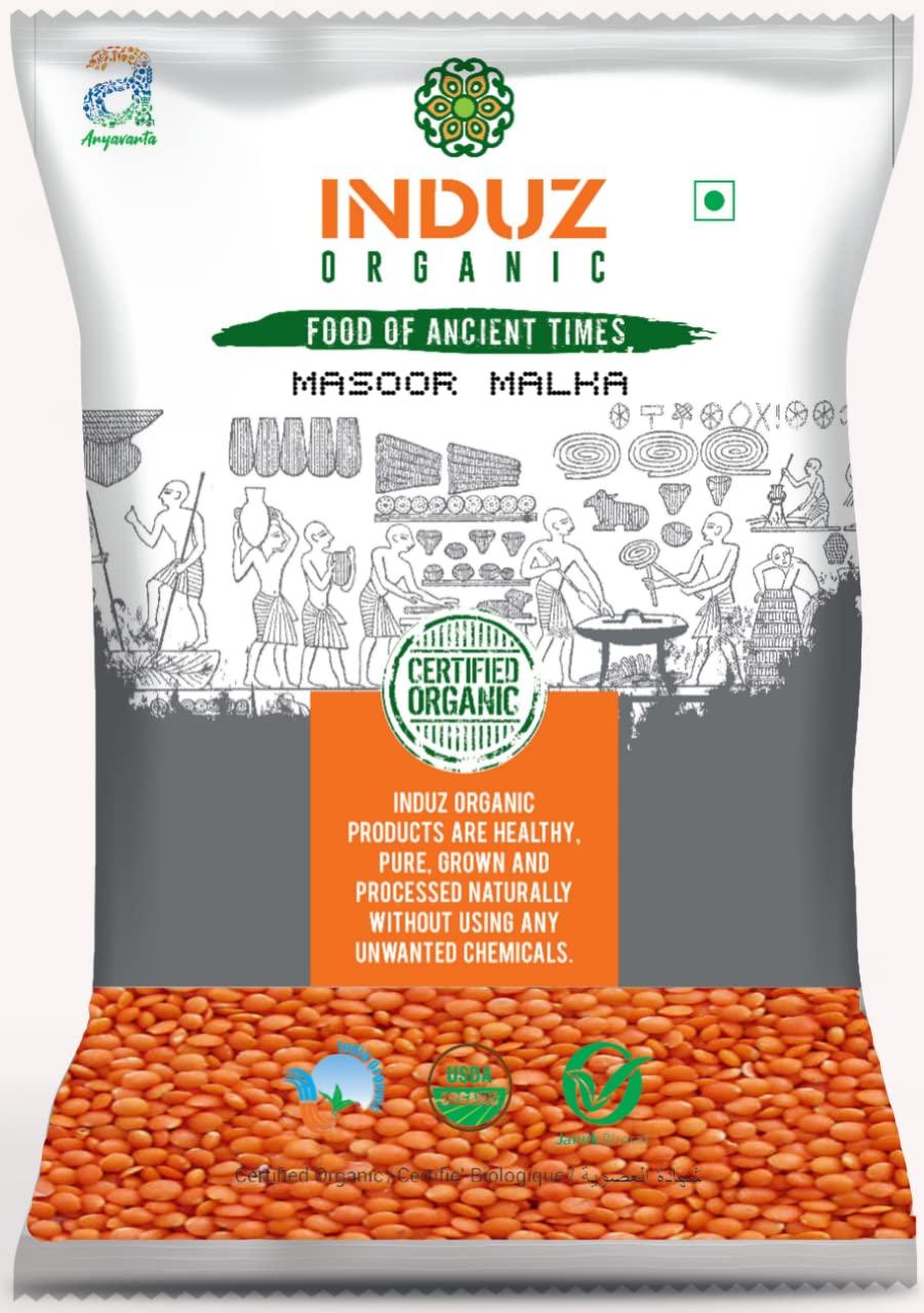 INDUZ ORGANIC Induz Organic Malka Masoor Dal/Red Masoor Dal, 1kg