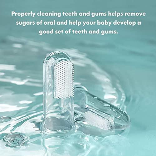 DEEPASHRI Deepashri Baby Tongue Cleaning Hygienic & Flexible New Born Baby Soft Silicon Tounge Toungue Cleaner Finger Toothbrush (Pack of 2)