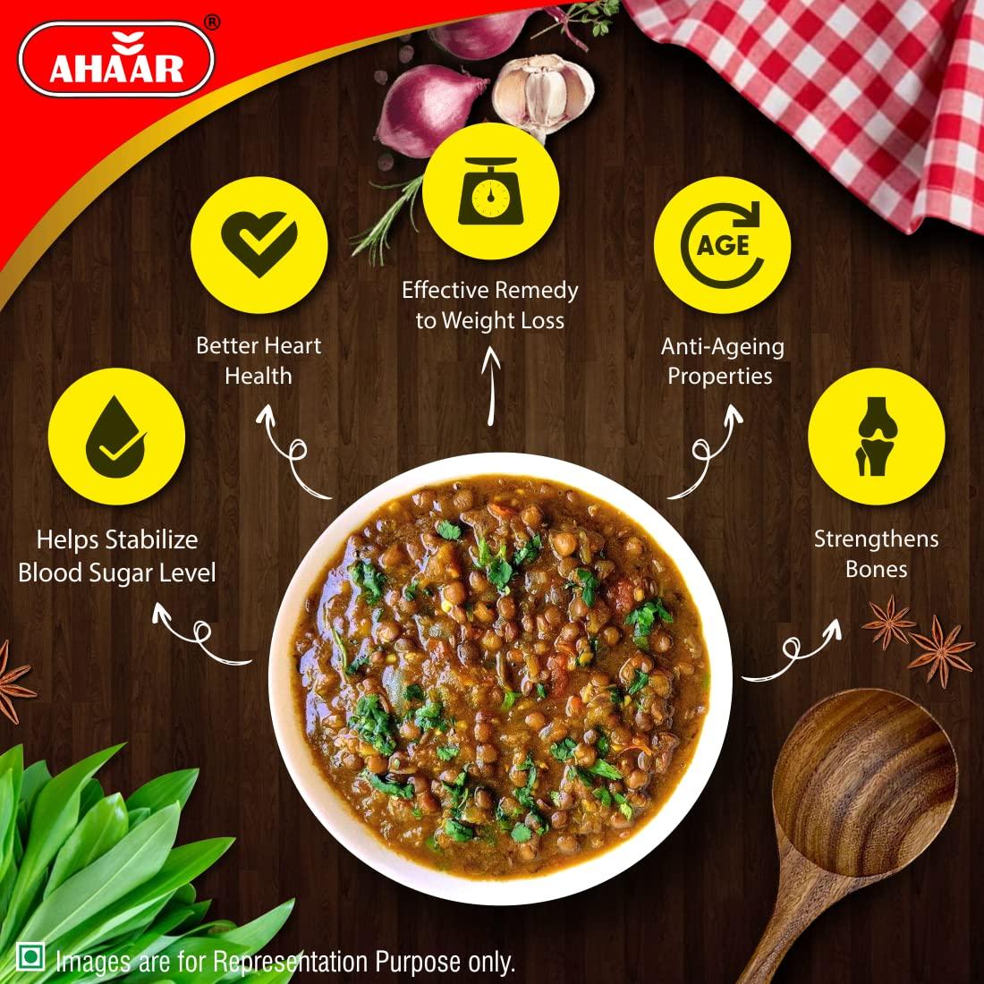 Ahaar Ahaar Black Masoor Dal 1Kg | Kali Masoor Dal Whole