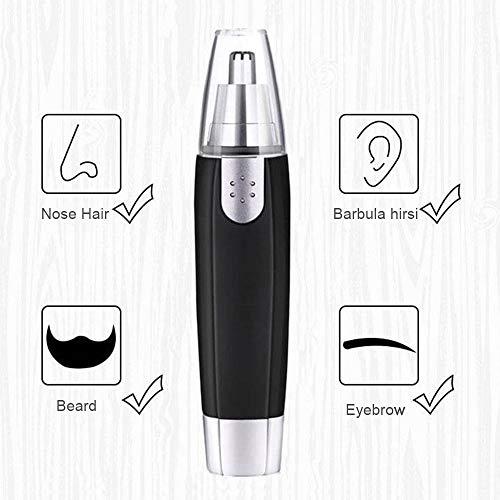 Qnotici YD-101 Nose Hair Trimmer Painless Ear Facial Hair Removal Water Resistant Hygienic Clipper Mirror Design for Nose Ear Eyebrow