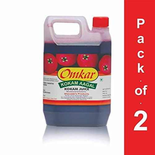 Omkar Products Omkar Products Kokam Juice (Kokam Agal) (Without Sugar)- 1000 Ml (Pack of 2)