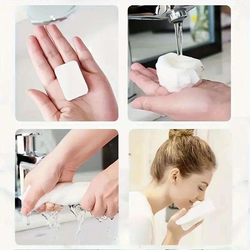 NavaFresh Basics Magic Tablet Coin Compress Facial Coin Tablet Tissue Wipes Napkin (Rose scented) Candy Packing for 100% Hygine cany pack of 150 Rose Fragrance