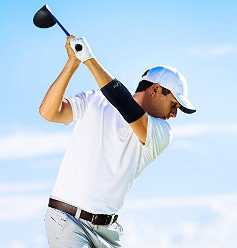 Dr. Arthritis Dr. Arthritis Copper Infused Elbow Compression Sleeve + Doctor Written Handbook (Single) (Black, L)