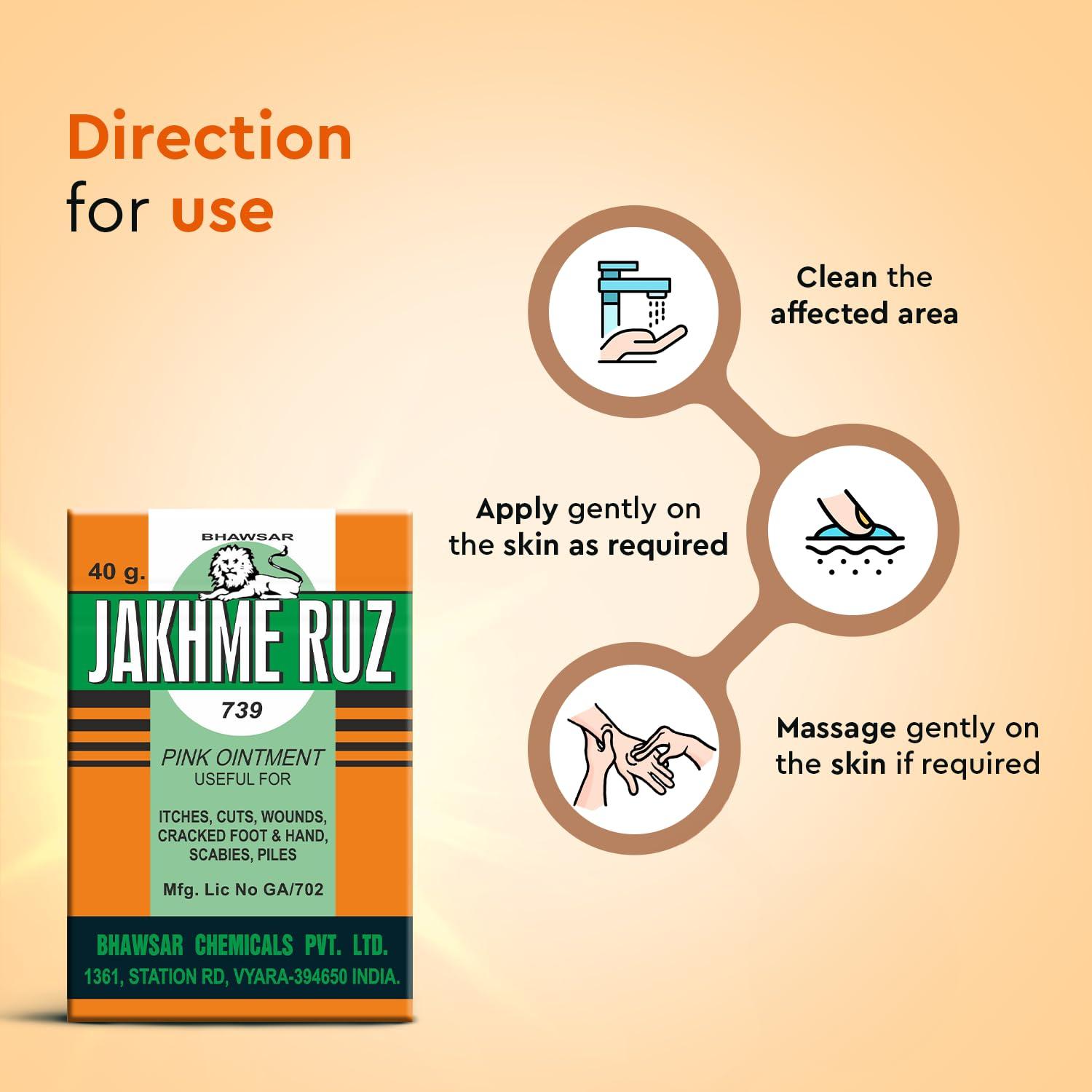 JAKHMERUZ BHAWSAR Jakhmeruz Pink Ointment 40 gm (Pack of 4)