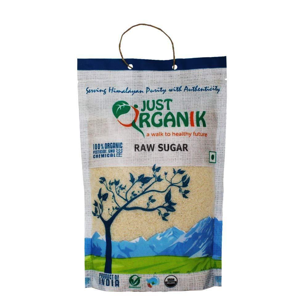 JUST ORGANIK Just Organik Sugar, Raw and Unrefined 500gm, 100% Organic