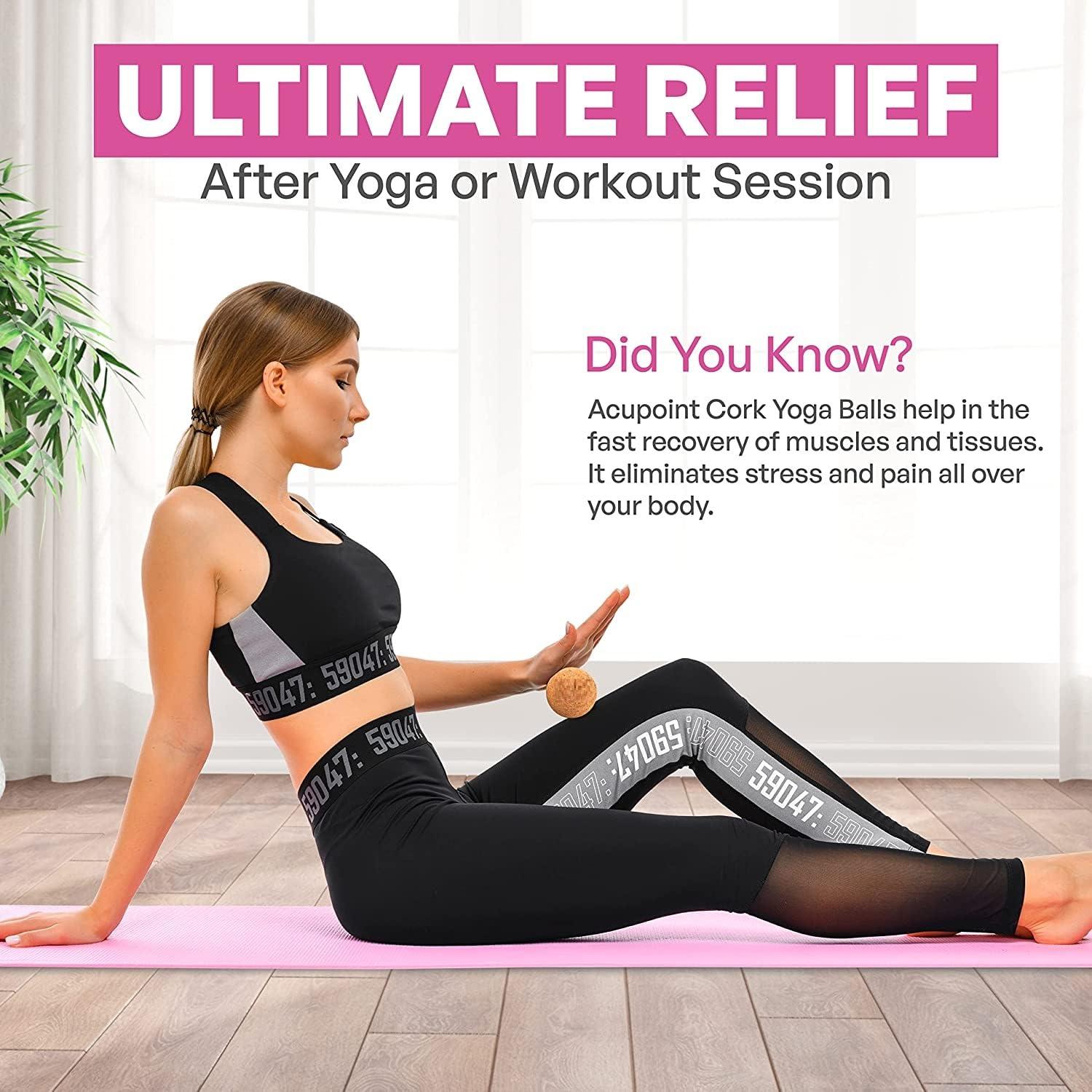 FITCOZI Fitcozi Massage Balls 1 pcs for Myofascial Release, Self-Massage, Reflexology, Plantar Fasciitis, Pressure and Trigger Points, Better Than Foam Rolling with Carry Bag (Single massage Ball)