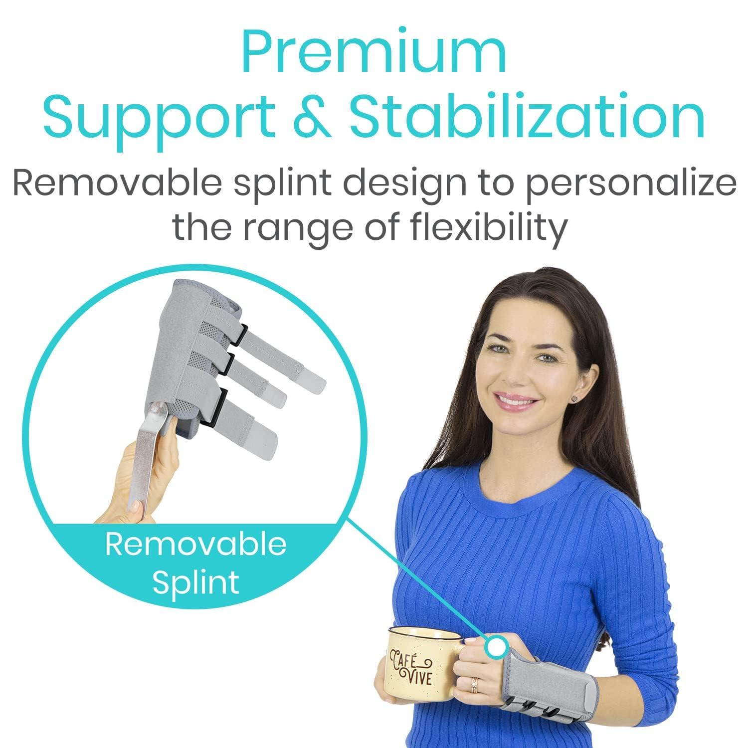 VIVE Vive Carpal Tunnel Wrist Brace (Left & Right) - Arm Compression Hand Support Splint - for Men, Women, Kids, Bowling, Tendonitis, Arthritis, Athletic Pain, Sports, Golf - Universal Adjustable Fit