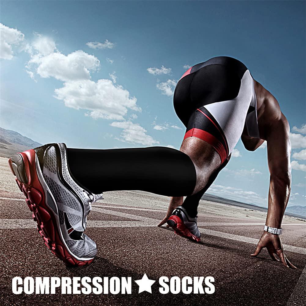 CHARMKING CHARMKING Compression Socks for Women & Men Circulation (3 Pairs) 15-20 mmHg is Best Support for Athletic Running Cycling