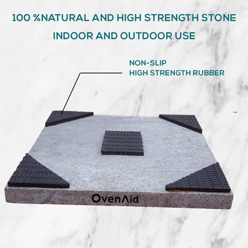 OvenAid OvenAid Portable Handmade Bathroom Cloth Washing Stone/Scrubbing stone/Foot Cleaner stone/Indoor and Outdoor Use- Size 12\"x12\" inch.