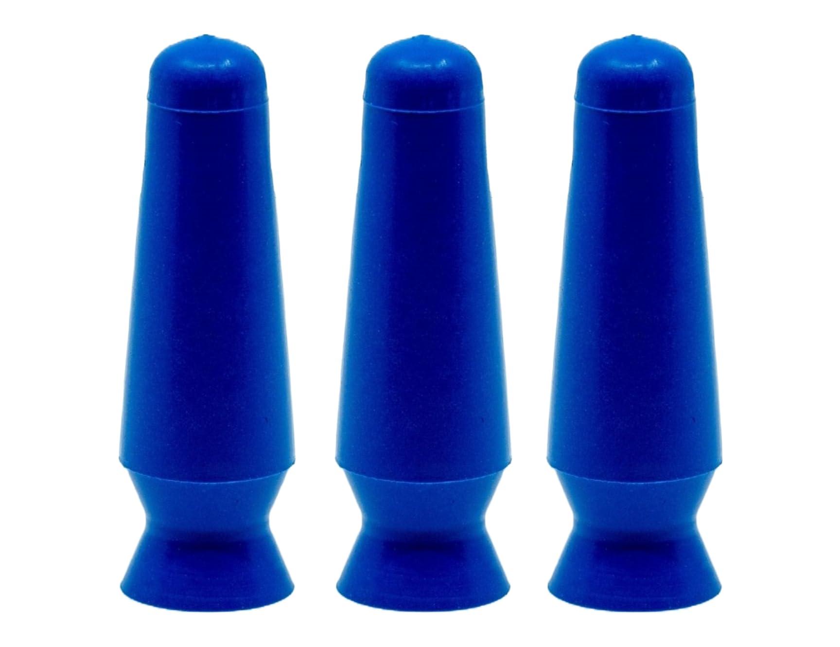 DMV DMV Scleral Cup Large Contact Lens Handler -3 Pack - Inserts and Removes Scleral Contact Lenses and Prosthetic Eyes (Cobalt Blue)