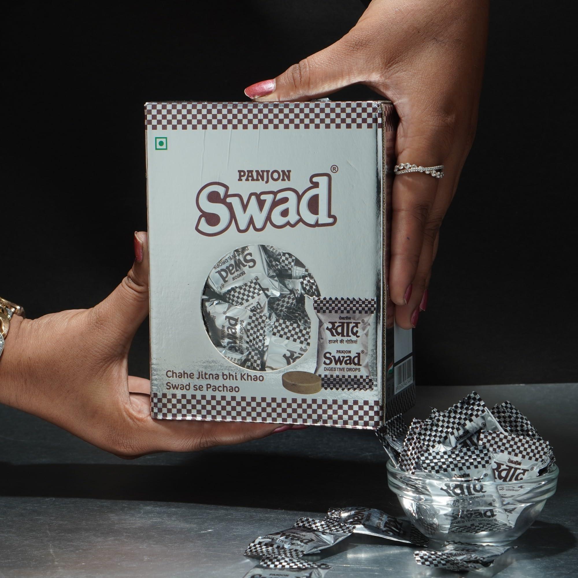 Swad Swad Digestive Drops Candy Gift Box (Original Flavour since 1986, Organic & Tasty) 125 Toffee x 1 Box Pack