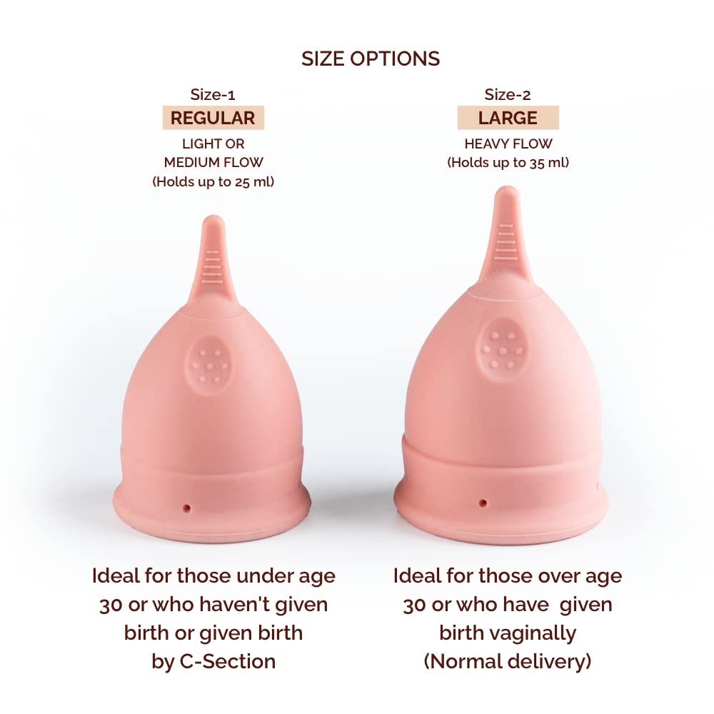 Ezcup Ezcup Reusable Menstrual Cup for Women with an easy-to-use Portable Sterilising Container,100% Medical Grade Silicone+Menstrual Cup Wash -100 ml with Aloe vera, Neem & Tea tree oil. (REGULAR+WASH)