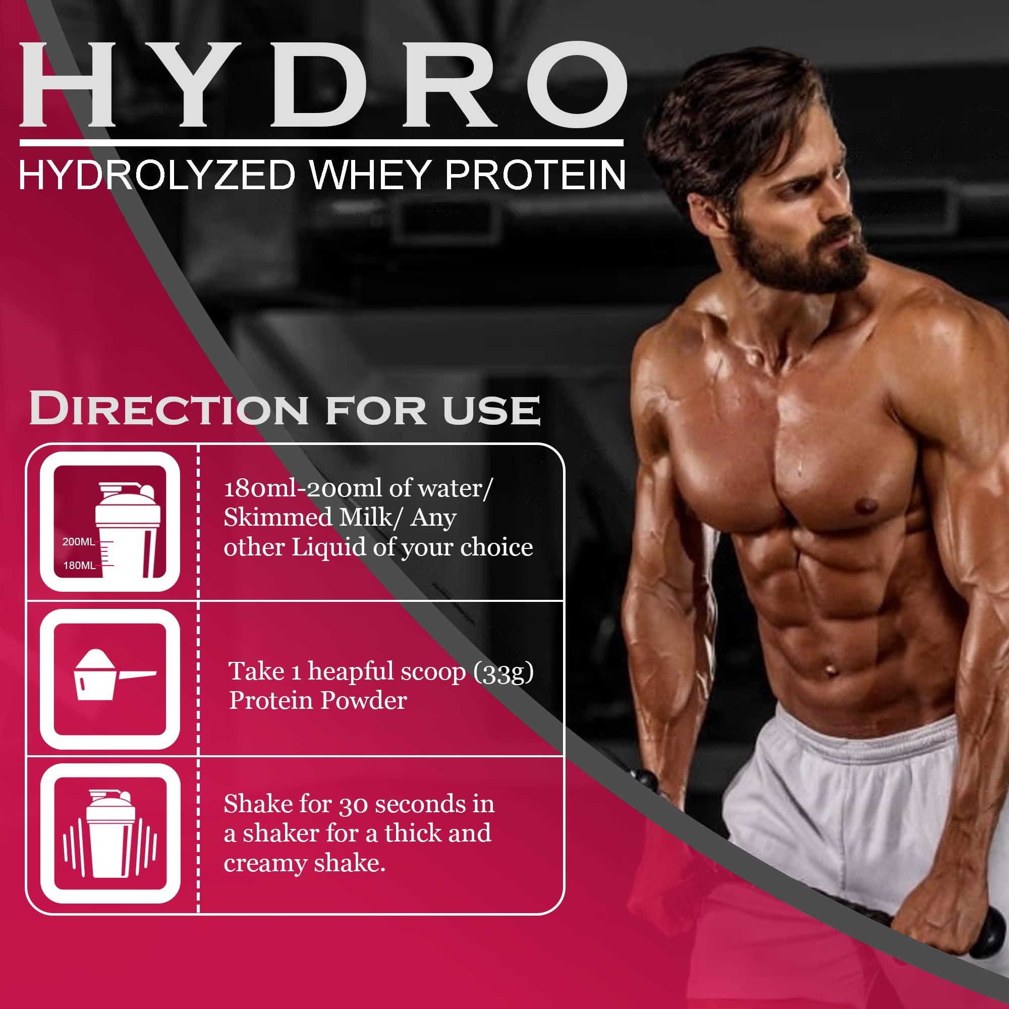 NAKPRO NAKPRO HYDRO Whey Protein Hydrolyzed | 25g Protein, 5.8g BCAA | Easy Mixing, Low Carbs, Easy Digesting Whey Protein Supplement Powder for Men, Women & Athletes | 1 Kg (Coffee)