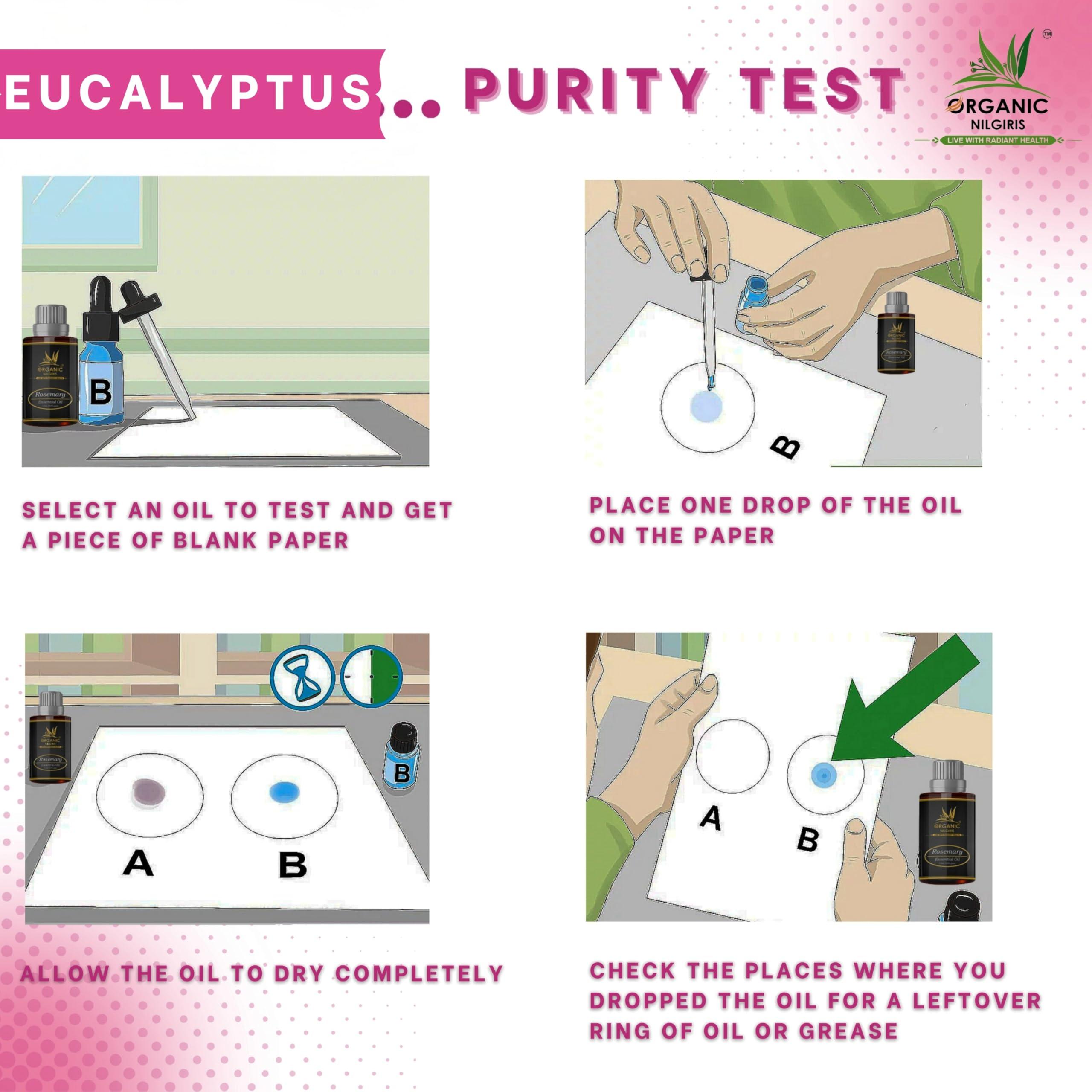 ORGANIC NILGIRIS - Live with Radiant Heath Organic Nilgiris Pure, cold-pressed Natural eucalyptus oil from the Nilgiri region: Pure Refreshing Eucalyptus oil for comfort and relaxation Aroma for Cold Cough wellness Support, Steam Inhalation, Aromatherapy, and Diffuser Bliss-(120ml-3p)