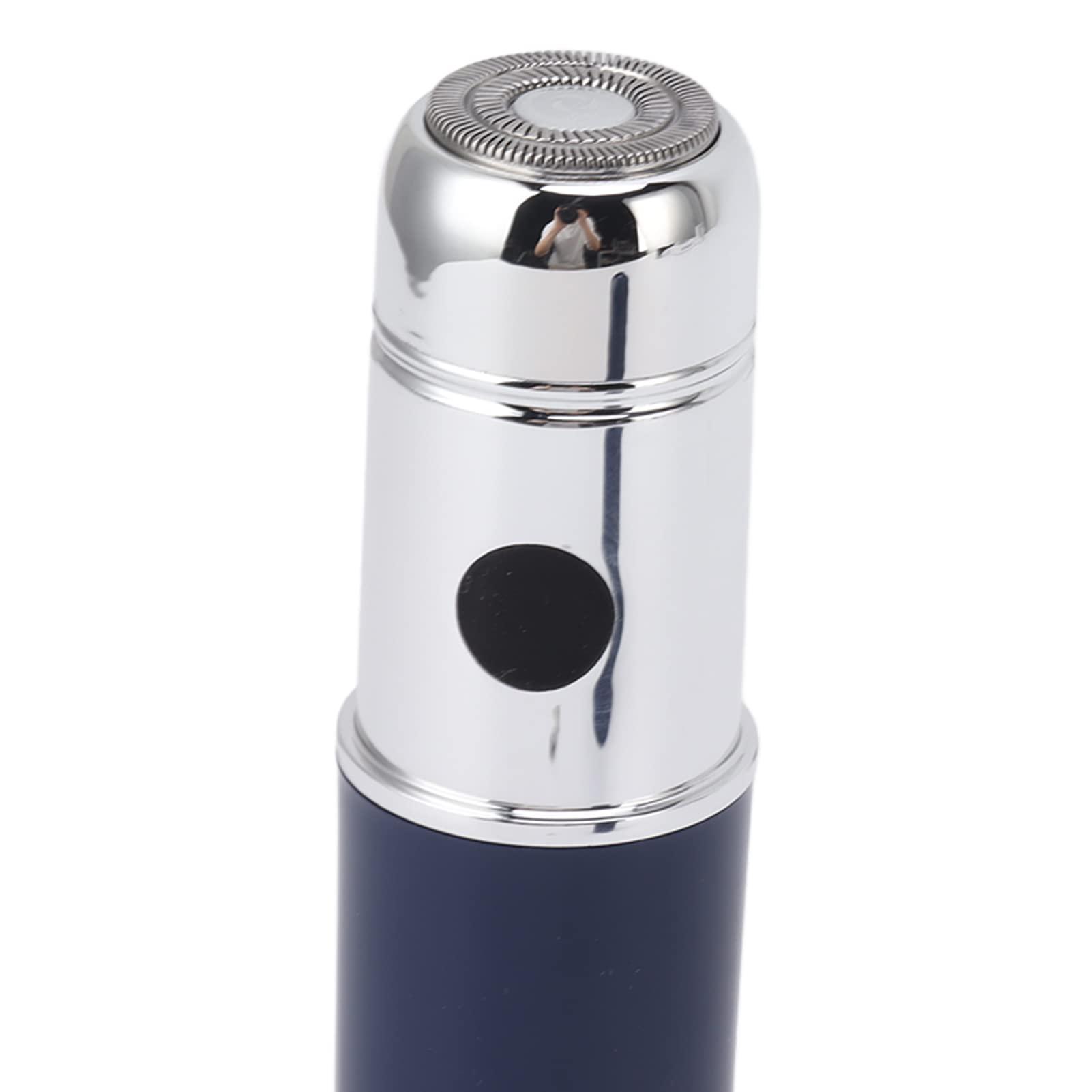 CUEI Mini Portable Shaver, Water Resistance Perfect Touch Mini Electric Floating Head Type C for Beard Shave (Blue)