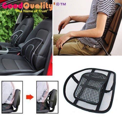 AHCS Acupressure Mesh Ventilation Back Rest with Lumbar Support (Pack of 2, Black)