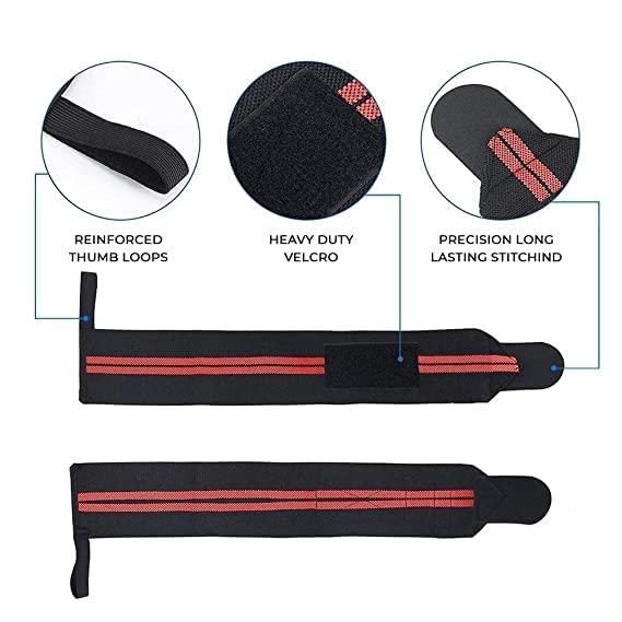 SH enterprises Extent Gym Wrist Wraps Men Gym Women with Thumb Straps Wrist Brace Gym Accessories Men Hand Grip and Wrist Wrap Sport Straps for Gym Weightlifting