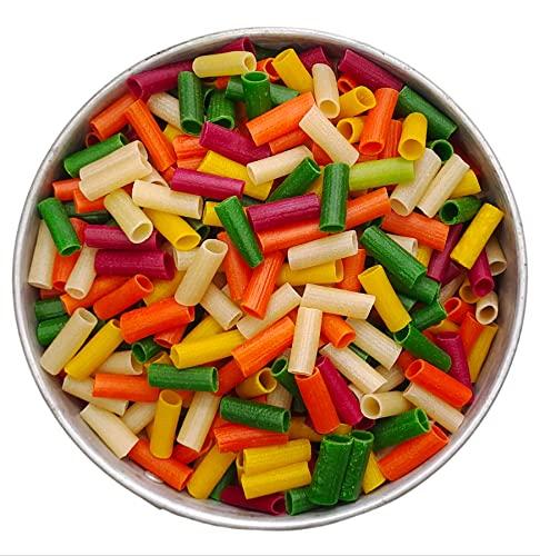 GUMBAZ GUMBAZ Colourful Fingers Fryums Pack, Colourful Pipe fryums, Ready to Fry Papad Snacks, Finger fryums (250gm)