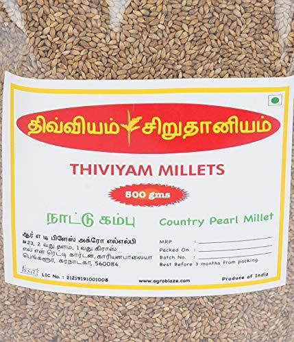 Rad Blaze Agro LLP Thiviyam Country Pearl Millet ( Bajra Sajje Kambu Sajjalu, Gantilu Kambam) 500 GMS
