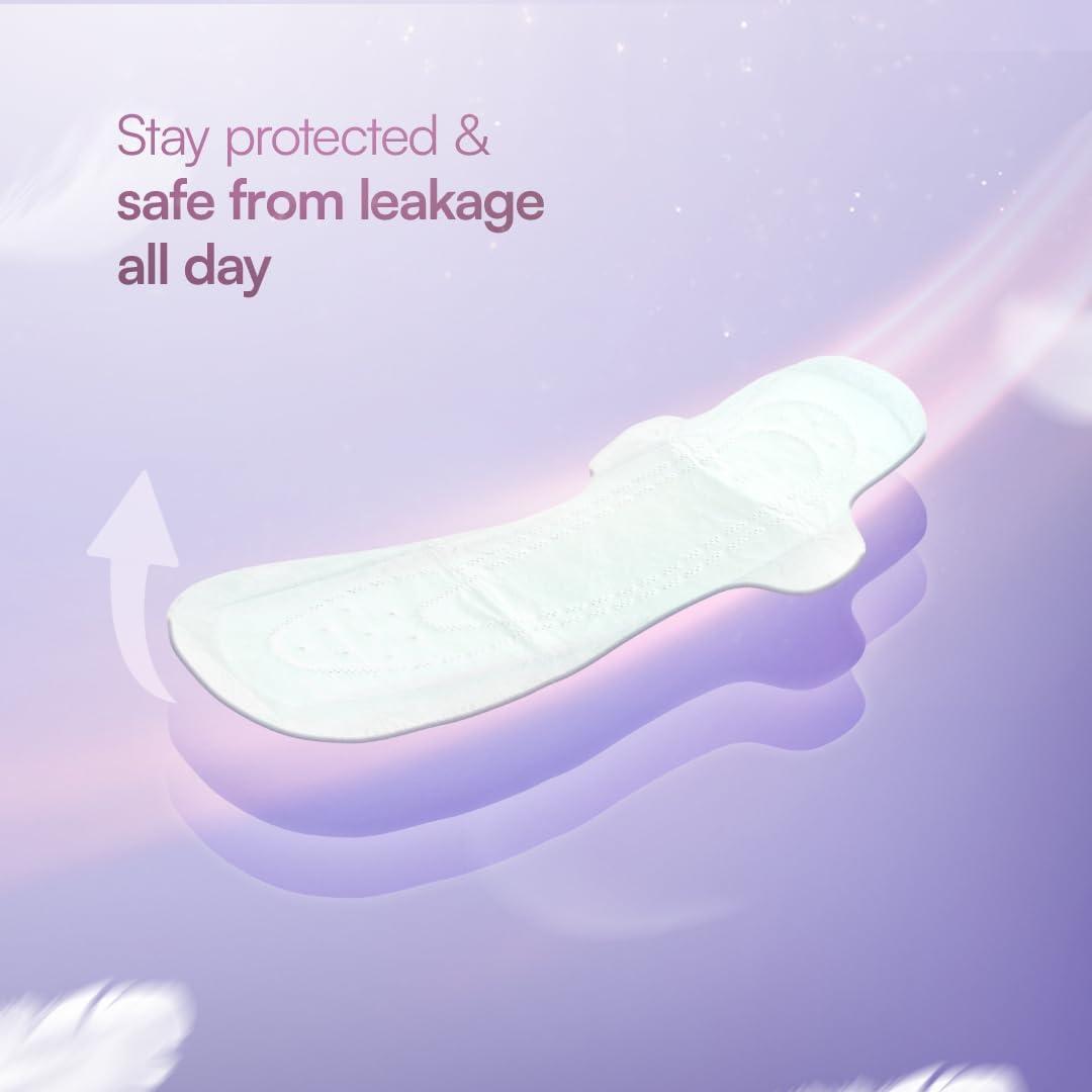 Flawsome Flawsome 100% Organic Sanitary Pads | High Absorption | Cotton Sanitary Pads| With Paper Disposal Pouches | Soft and Rash Free | Toxin-Free | Size - L | Pack of 30