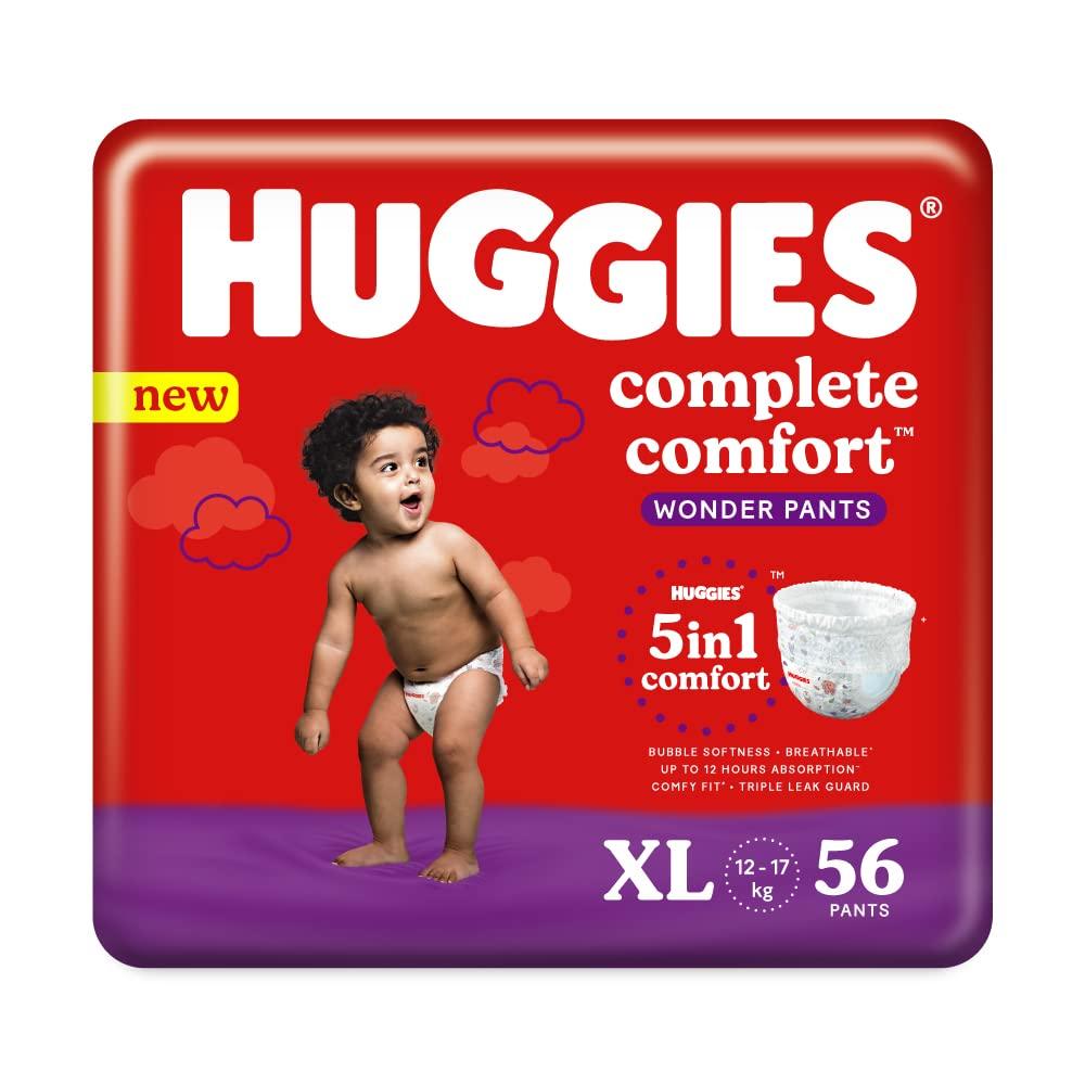 Huggies Huggies Wonder Pants Extra Large Size Diapers, 56 Count & Mamaearth Natural Repellent Mosquito Patches For Babies with 12 Hour Protection,White,Pack of 1