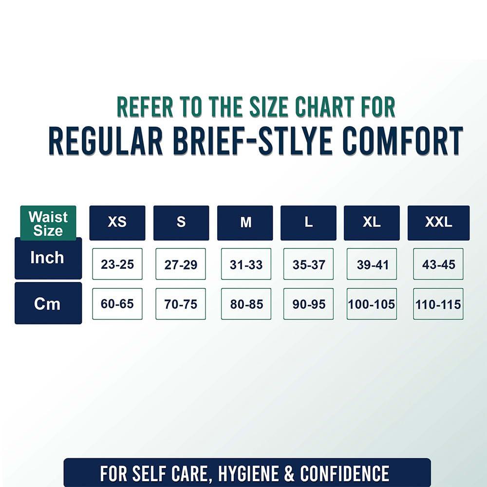 PROWEE Disposable Underwear Brief for Men for Regular Use, Travel, Trekking, Camping, Spa, Herbal Treatments, Hospital Stay & Incontinence. Cotton Like comfort with body hugging (L, 10)