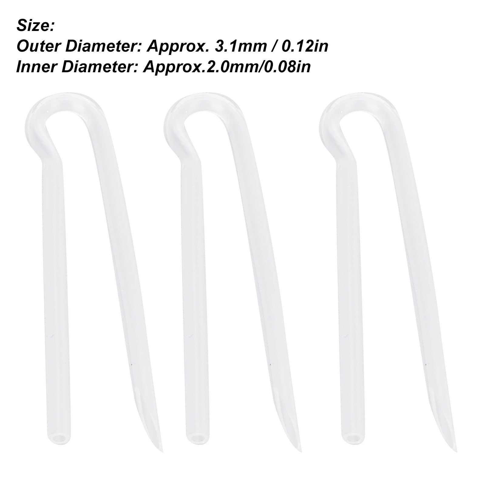 Tiiyee Preformed Sound Tube, Replacement BTE Earmold Amplifier Accessories Kit Tubing Replace Standard Prebent Flexible Medium Thick Tubes Eartips Domes Compatible with Most Hearing Aid Brands(3.3 * 2.0mm)