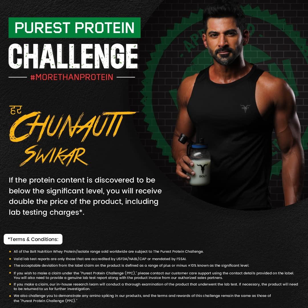 Bolt BOLT Nutrition Whey Isolate Protein Powder | With Superfood PHYCOCYANIN | USA Formulation & Origin | For Muscle Strength & Bone Health | 2LB/907gm (27 Servings) | Piedmont Chocolate