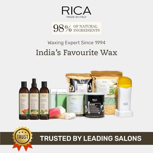 RICA Rica Pearl Liposoluble Painless Hair Removal Wax For Men & Women| Quick & Easy Tan Removal Waxing for All Skin| 800 ml, Pack of 1