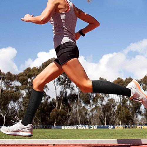 Double Couple 4 Pairs Compression Socks for Men and Women 20-30 mmHg Compression Stockings