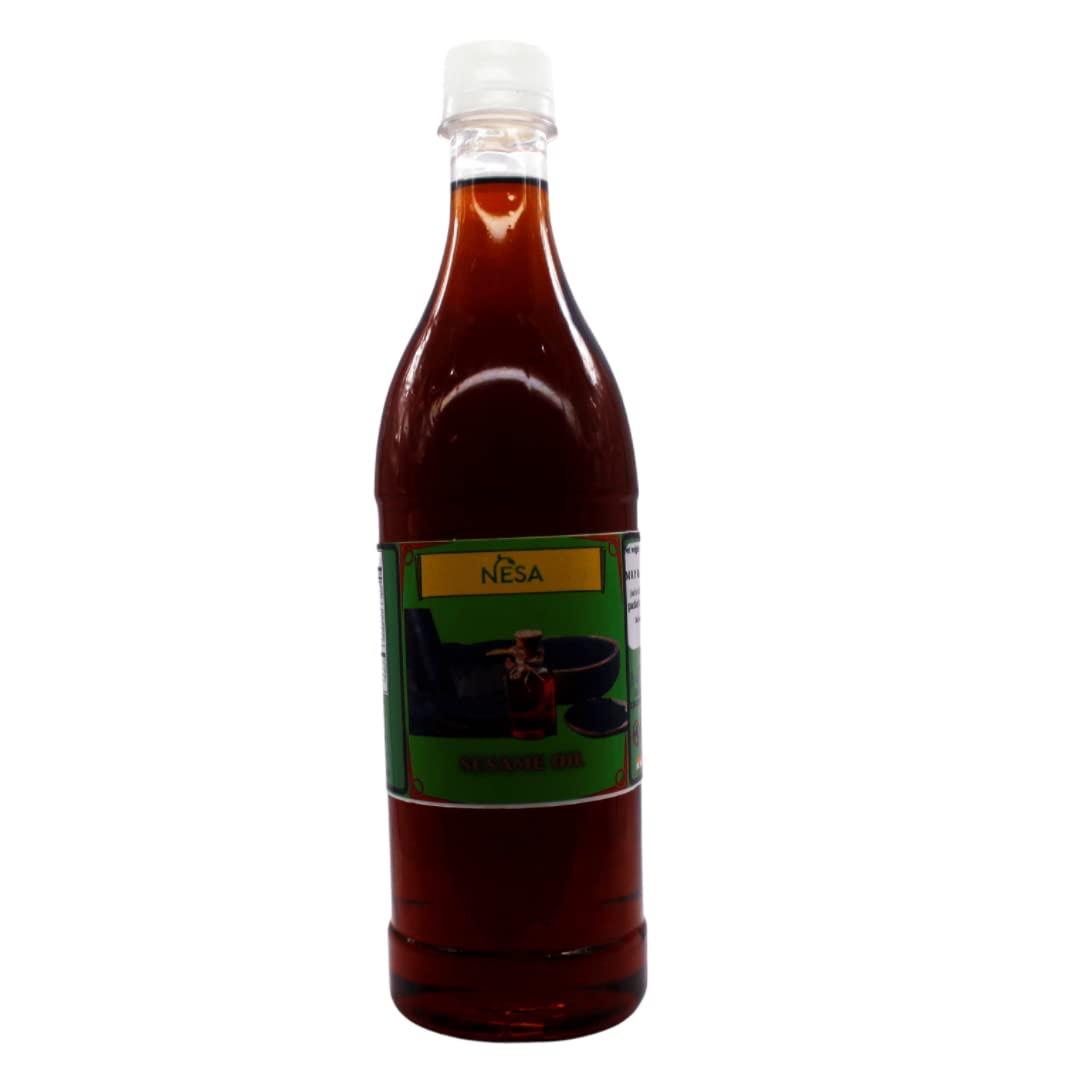 NESA Nesa Sesame Oil Cold Pressed/ Gingelly Oil - Wood Pressed - Sesame Oil for Cooking 1l