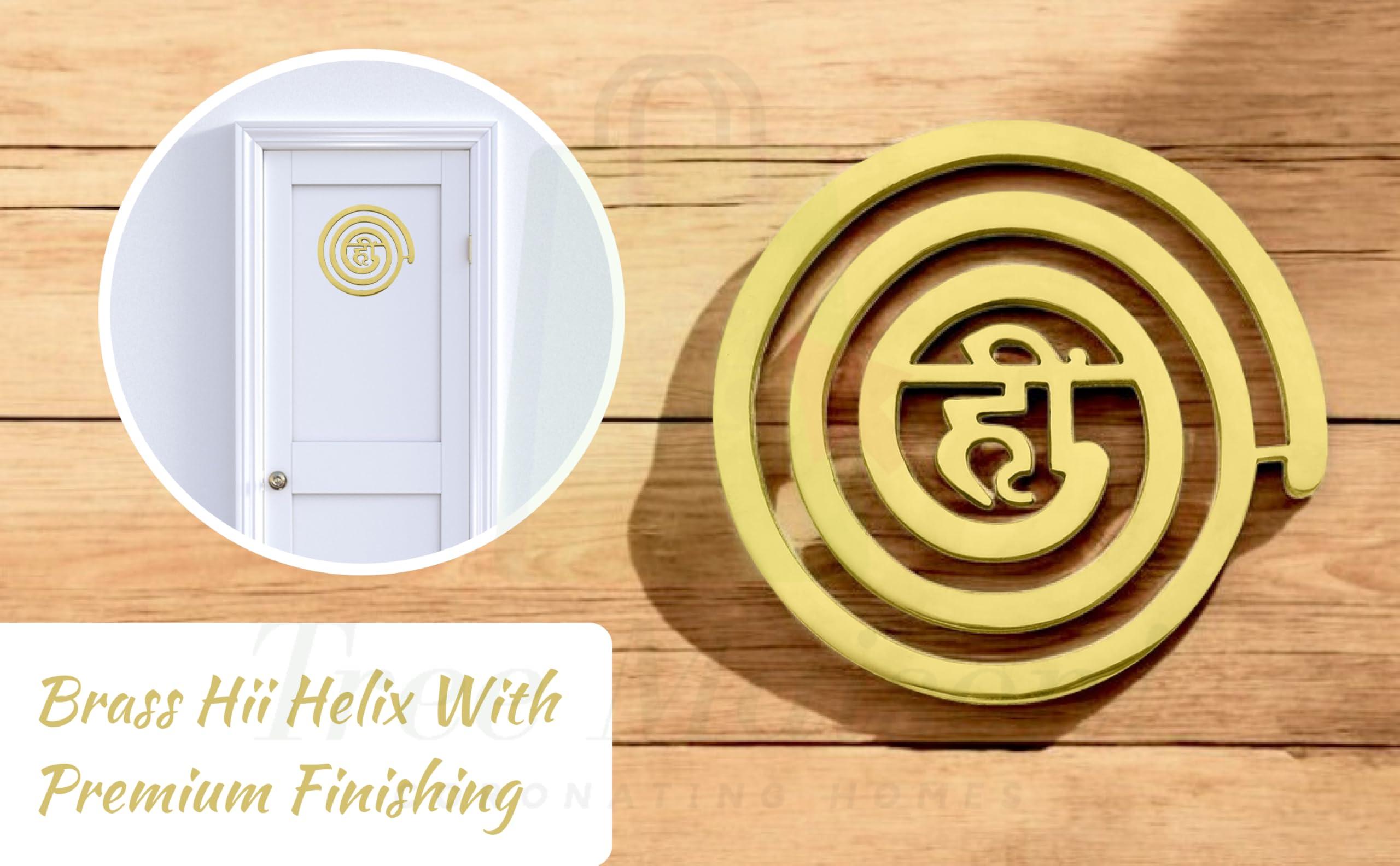 TREEMAISON TREEMAISON Vastu Helix Brass (Hii) | Helix Earth (North-West) | Main Door Entrance & Toilet Dosh Correction | Vastu Dosh Nivaran Remedies (4-inch) | Pack of 3